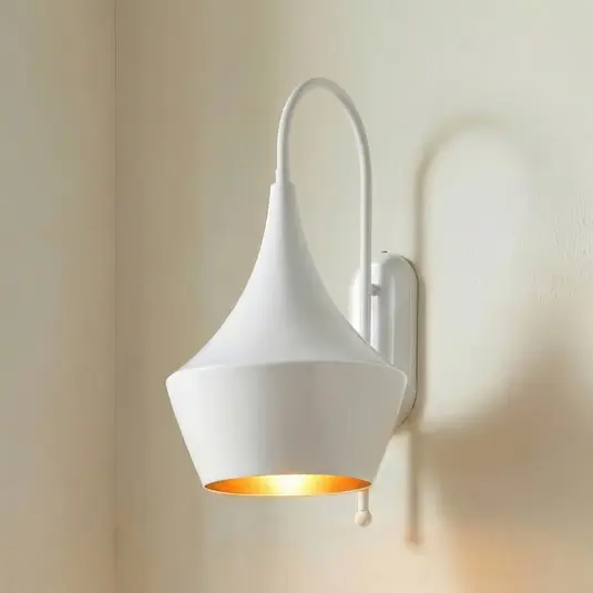 Nástěnné světlo Olaf, bílé, kov, výška 48 cm Nejlepší Volba
