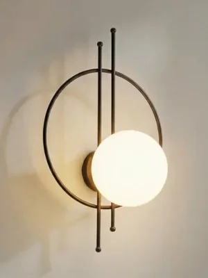 Nástěnné světlo Vintoise, černé, sklo/kov, výška 55 cm Časově Omezené
