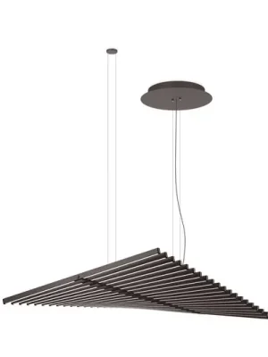 Vibia LED závěsné světlo RHYTHM, šedohnědé 131 x 87 cm stmívatelné 927 Jen Po Omezenou Doba