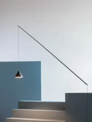Vibia LED závěsné světlo NORTH, černé, kov, 927, decentralizované Zlevněný