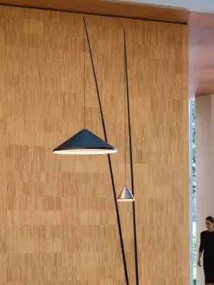Ověřený Vibia LED stojací lampa NORTH, modrá, 2 žárovky, kov, 927