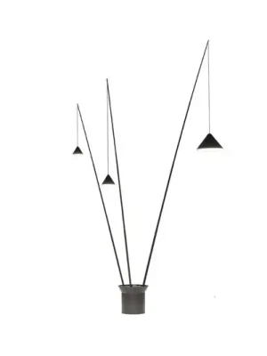 Must-Have Vibia LED stojací lampa NORTH, černá, 3 žárovky, kov, 927