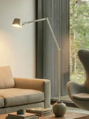 Expresní Doručení Lucande stojací lampa Silka, 216 cm, saténový nikl, nastavitelná