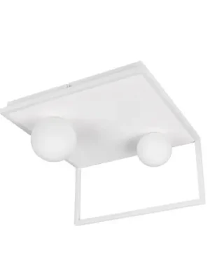 LED stropní svítidlo Arola, bílá matná, šířka 37 cm, kov Víkendová Akce