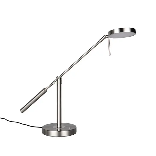 LED stolní lampa Monza, niklová barva, výška 52 cm, kov Časově Omezené