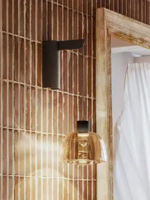 Odeslání Ihned Bover LED nástěnné světlo Drep A/01, jantarová, sklo, 2 700 K