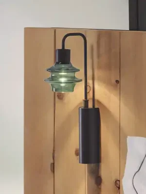 Bover LED nástěnné světlo Drop A/02, zelené, sklo, 2 700 K Přímo Od Výrobce