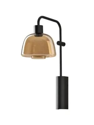 Bover LED nástěnné světlo Drep A/04, jantarová, sklo, černá, 2 700 K Finální Výprodej