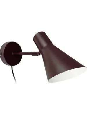 Dyberg Larsen Nástěnné světlo DL12, hnědé, kabel, E27, kov Přímo Od Výrobce