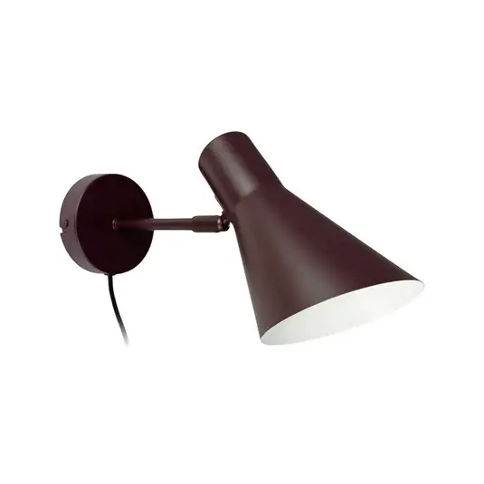 Dyberg Larsen Nástěnné světlo DL12, hnědé, kabel, E27, kov Přímo Od Výrobce