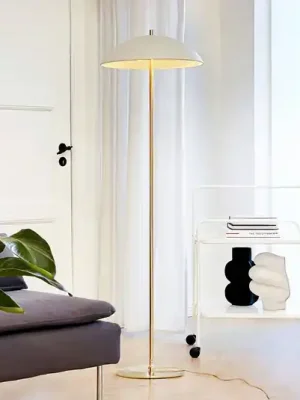 Dyberg Larsen stojací lampa Globus, výška 150 cm, béžová/mosazná Cenová Bomba