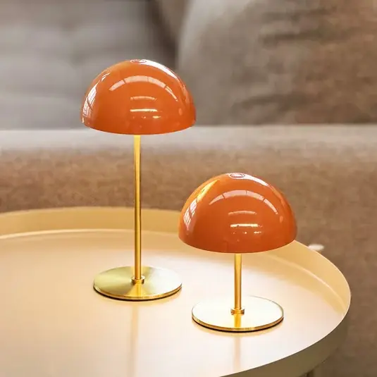 Dyberg Larsen LED stolní lampa na baterie Along, oranžová, sada 2 ks Koupit Online