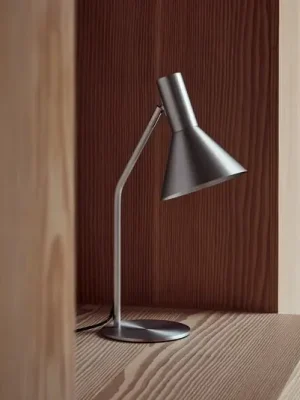 FRANDSEN Stolní lampa Lyss, hliníková barva, kov, 50 cm, E27 Nejlepší Volba