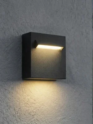 Venkovní nástěnné LED svítidlo Lucande Joril, 9,4 cm, černé, IP65 Víkendová Akce