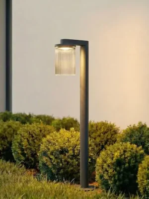 Vysoce Kvalitní Lucande LED osvětlení cesty Beelia, antracit, 90 cm, rýhované