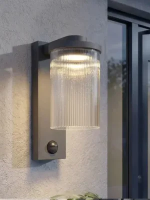 Cenová Bomba Lucande LED venkovní nástěnné svítidlo Beelia Sensor antracitová rýhovaná