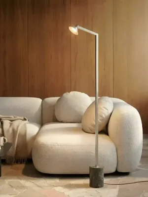 Časově Omezené Lucande LED stojací lampa Steve, hliník, 130 cm, stmívatelné