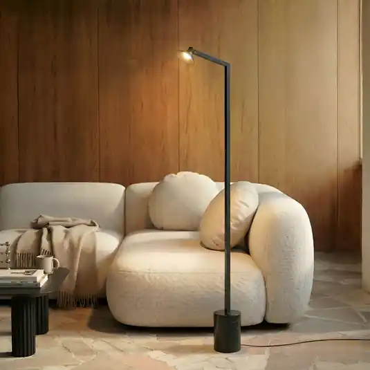 Objednat Nyní Lucande LED stojací lampa Steve, černá, 130 cm, stmívatelné