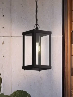 Nejlepší Volba Venkovní závěsné světlo Alamonte 1, černé, délka 15 cm, kov