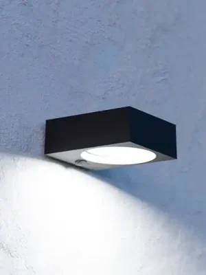 Solární LED venkovní nástěnné svítidlo Darfano, černá, šířka 14 cm Časově Omezené