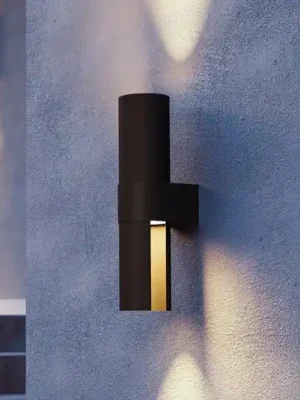 Přímo Od Výrobce Venkovní nástěnné svítidlo Montelauro, černá, výška 32 cm, kov