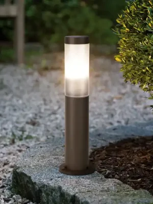 Nejlepší Volba Stojací lampa Helsinki, rezavě hnědá, výška 45 cm, nerezová ocel, senzor