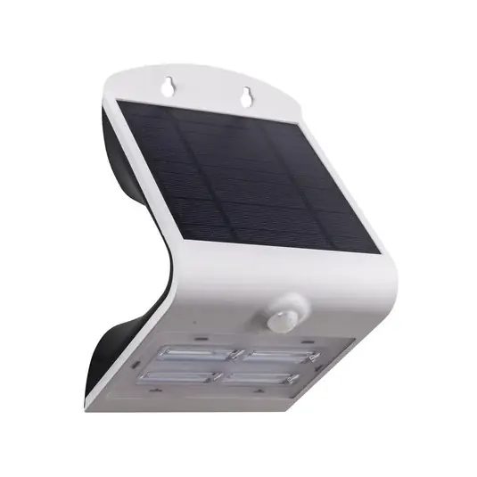 Solární LED nástěnné světlo Lamozzo, bílá, výška 21 cm, senzor Cenový Hit
