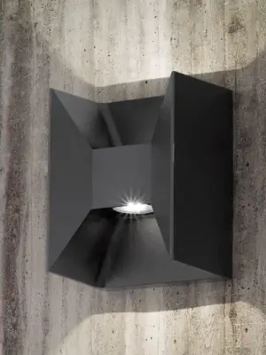 Venkovní nástěnné svítidlo Morino, černá, výška 18 cm, kov Kup Teď