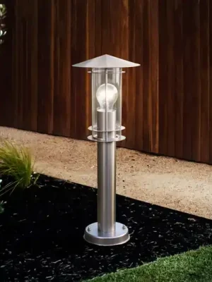 Časově Omezené Stojací lampa Lisio, v barvě nerezové oceli, výška 50 cm, nerezová ocel