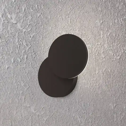 Nová Kolekce Venkovní nástěnné svítidlo Pedersano, černá, Ø 14 cm, kov