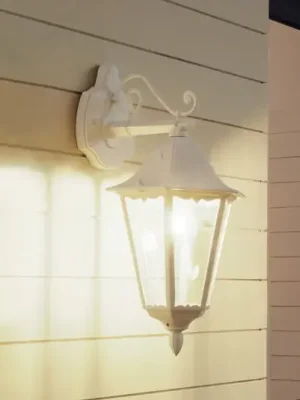 Speciální Cena Venkovní nástěnné svítidlo Navedo, bílá, výška 47 cm, kov, svítí dolů