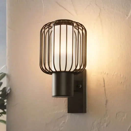 Expresní Doručení Venkovní nástěnné svítidlo Ravello, černé, výška 27 cm, kov