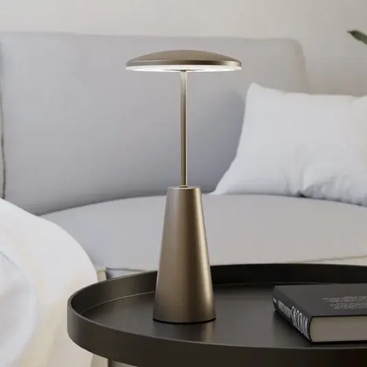 LED svítidlo na akumulátor Piccola, bronzová barva, výška 28 cm, IP54 Jen Po Omezenou Doba