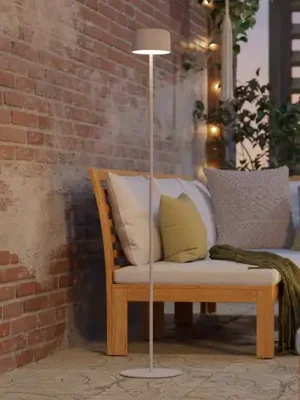 Speciální Cena Solární LED lampa na terasu Roccanova-L, bílá, výška 120 cm