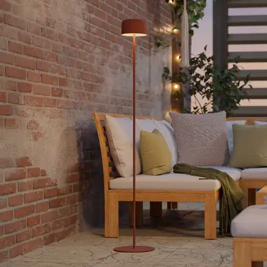 Odeslání Ihned Solární LED lampa na terasu Roccanova-L, oranžová, výška 120 cm