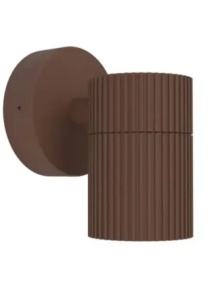 Ověřený Venkovní nástěnné svítidlo Tomelloso, rezavá barva, výška 12 cm, kov