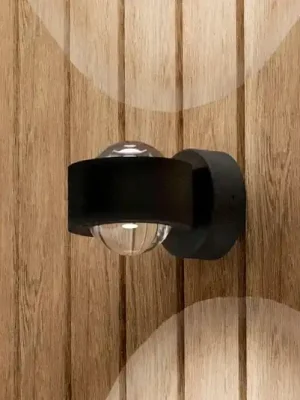 Venkovní nástěnné svítidlo Treviolo, černá, výstupek 12 cm, 2 žárovky Expresní Doručení