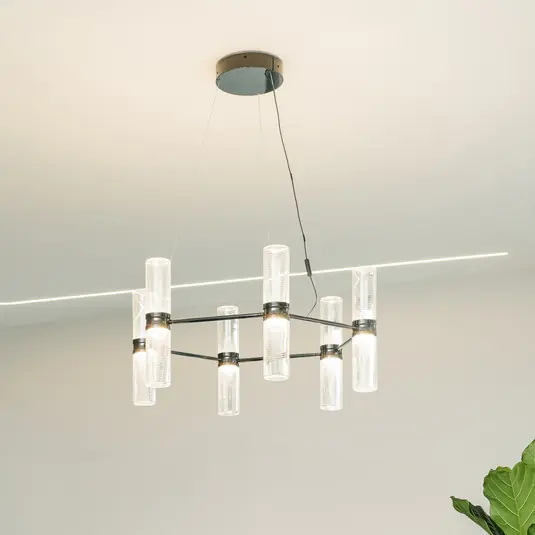 Artemide LED závěsné světlo Zephyr Exagonal černé, Ø 77 cm Ihned K Objednání