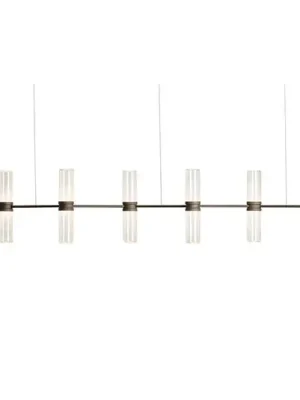 Výhodná Nabídka Artemide LED závěsné světlo Zephyr Linear, bronzová, délka 160 cm