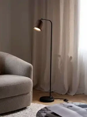 Vysoce Kvalitní New Works Stojací lampa Material, hnědá/černá