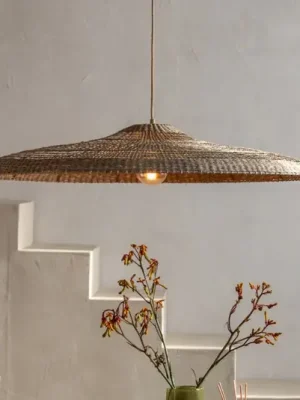 Ověřený GOOD & MOJO závěsné světlo Santorini, Ø75cm, přírodní, mořská tráva, E27