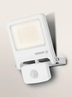 OSRAM venkovní bodové osvětlení ENDURA FLOOD, bílý, senzor 30 W 830 IP44 Nejlepší Volba