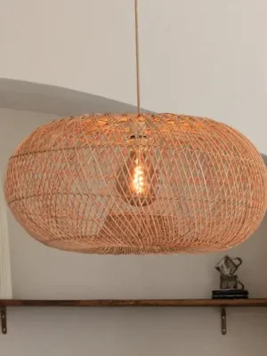 GOOD & MOJO závěsné světlo Arizona, přírodní, Ø 70 cm, ratan, E27 Koupit Online