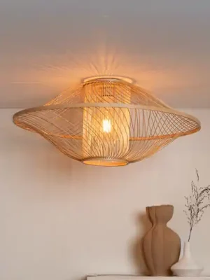 Cenová Bomba GOOD & MOJO Stropní světlo Maui, přírodní, Ø 70 cm, bambus, E27