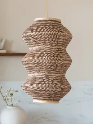 GOOD & MOJO závěsné světlo Barbados, přírodní/hnědá, Ø 40 cm, E27 Vrácení Zdarma