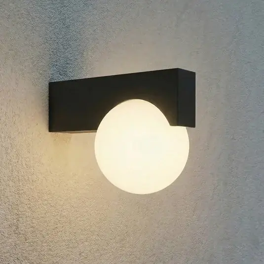 Značkový Venkovní nástěnné LED svítidlo Lucande Vijon, černé, CCT, IP44
