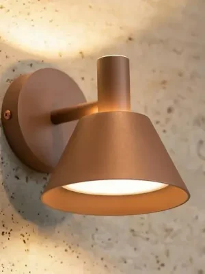 Venkovní nástěnné svítidlo Lucande Tabena, hnědé, IP44, CCT Nejlepší Cena