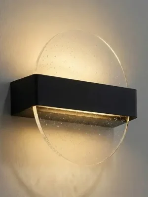 LED nástěnné světlo Lucande Narkelo, černá/čirá, CCT, IP44 Akční Cena
