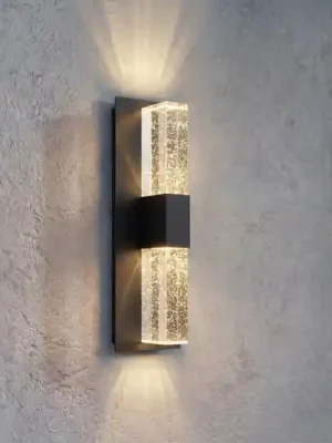 Pouze Dnes Venkovní nástěnné svítidlo Lucande LED Velune, antracitová/čirá, 46 cm, CCT