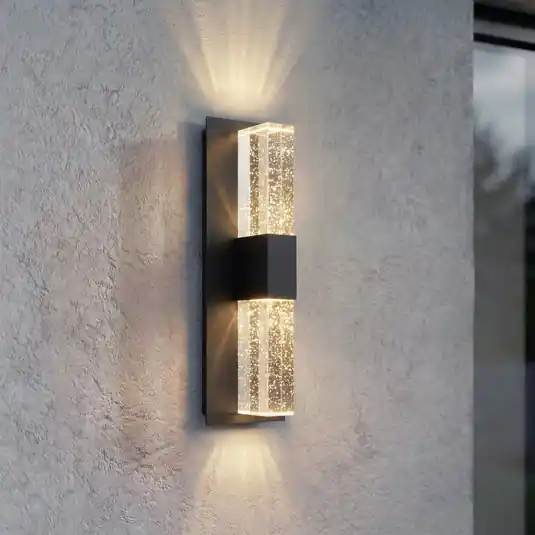 Pouze Dnes Venkovní nástěnné svítidlo Lucande LED Velune, antracitová/čirá, 46 cm, CCT